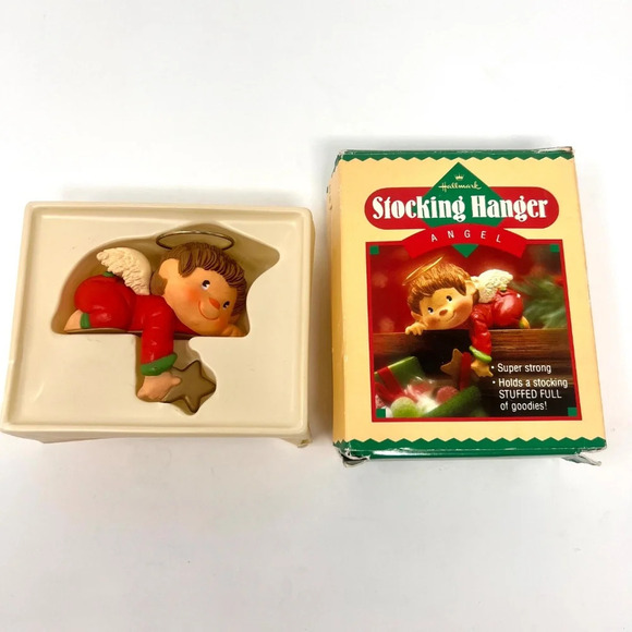 Vintage Hallmark 1984 Angle Stocking Holder - Picture 3 of 6